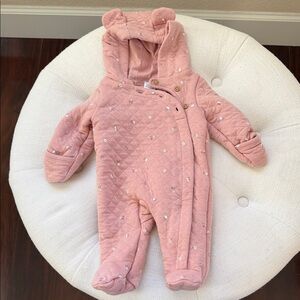 Carter's Pink Quilted Footie with Ears